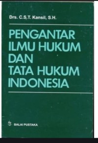 Image of Pengantar Ilmu Hukum dan Tata Hukum Indonesia