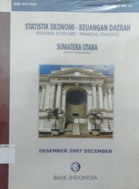 Image of Statistik Ekonomi-Keuangan Daerah Sumatera Utara : regional economics-financial statistics north sumatera vol. 7 no. 12