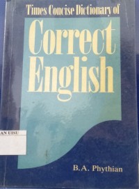 Times Concise Dictionary of Correct English
