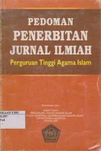 Pedoman penerbitan jurnal ilmiah perguruan tinggi agama islam