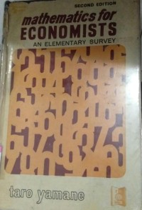 Image of Mathematics for Ecomists : An Elementary Survey