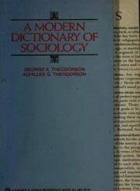 A Modern Dictionary of Sociology