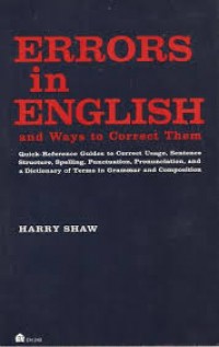 Errors in English and ways to correct them